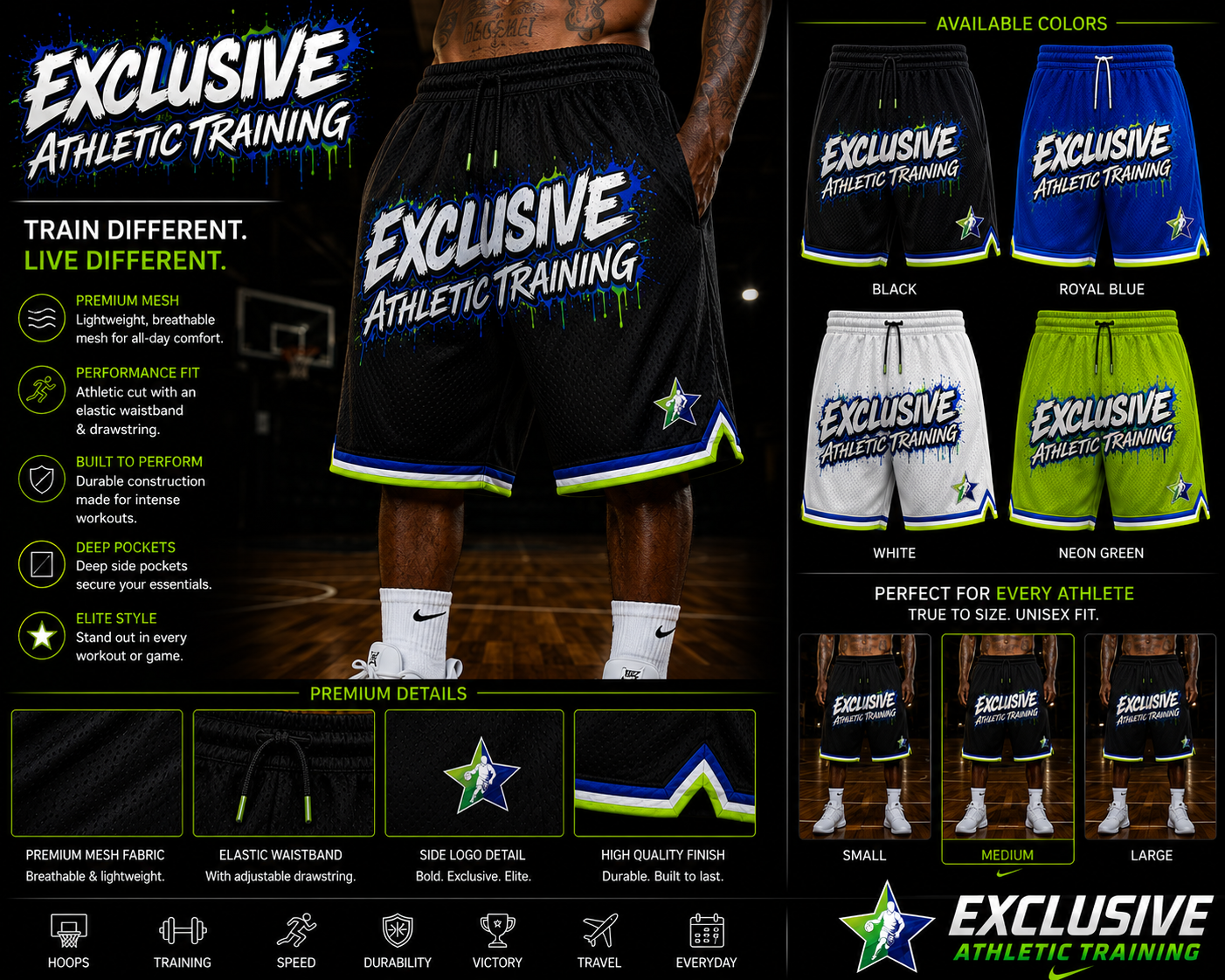 Performance Mesh shorts