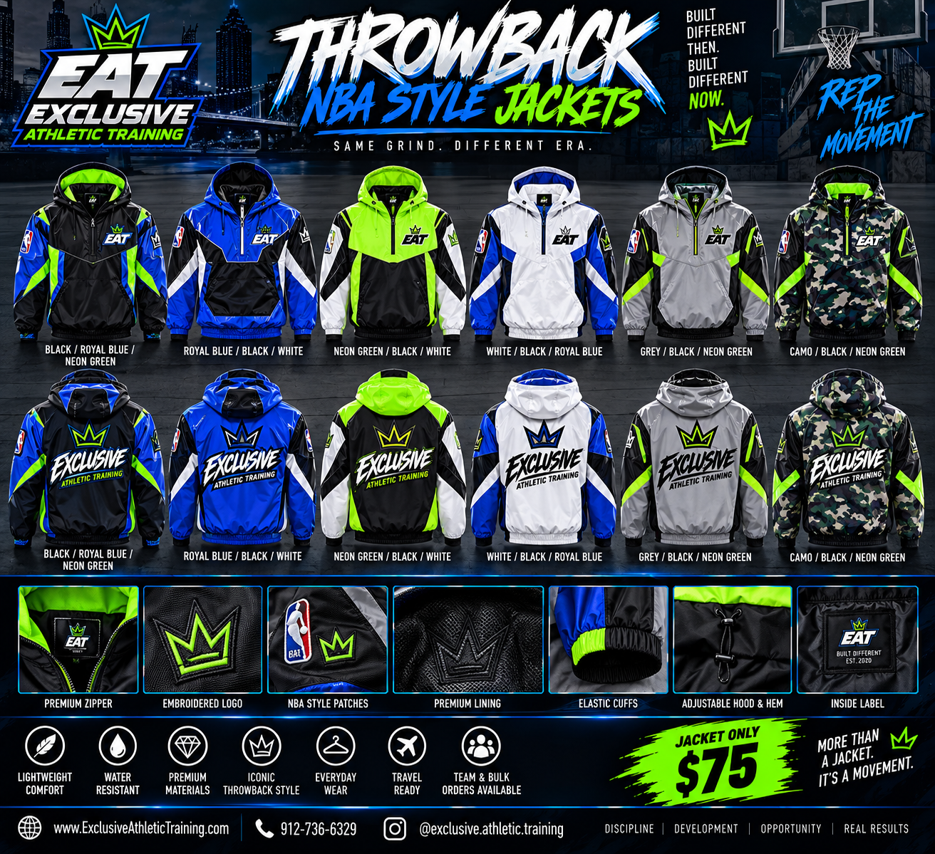 Throwback NBA style jackets 
